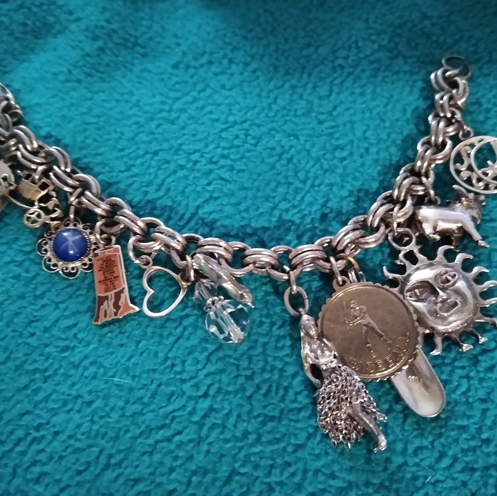 Vintage Sterling charm bracelet